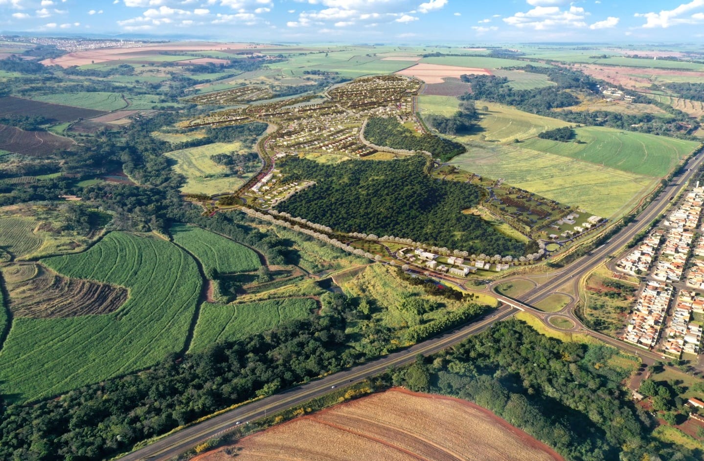 Perspectiva da implantação do Belvedere Laranjeiras no Dia D | Crédito: Divulgação