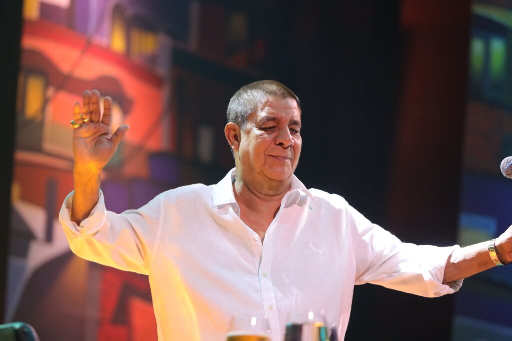 Zeca Pagodinho no Multiplan Hall, em 17-08 | Crédito: Rafael Cautella