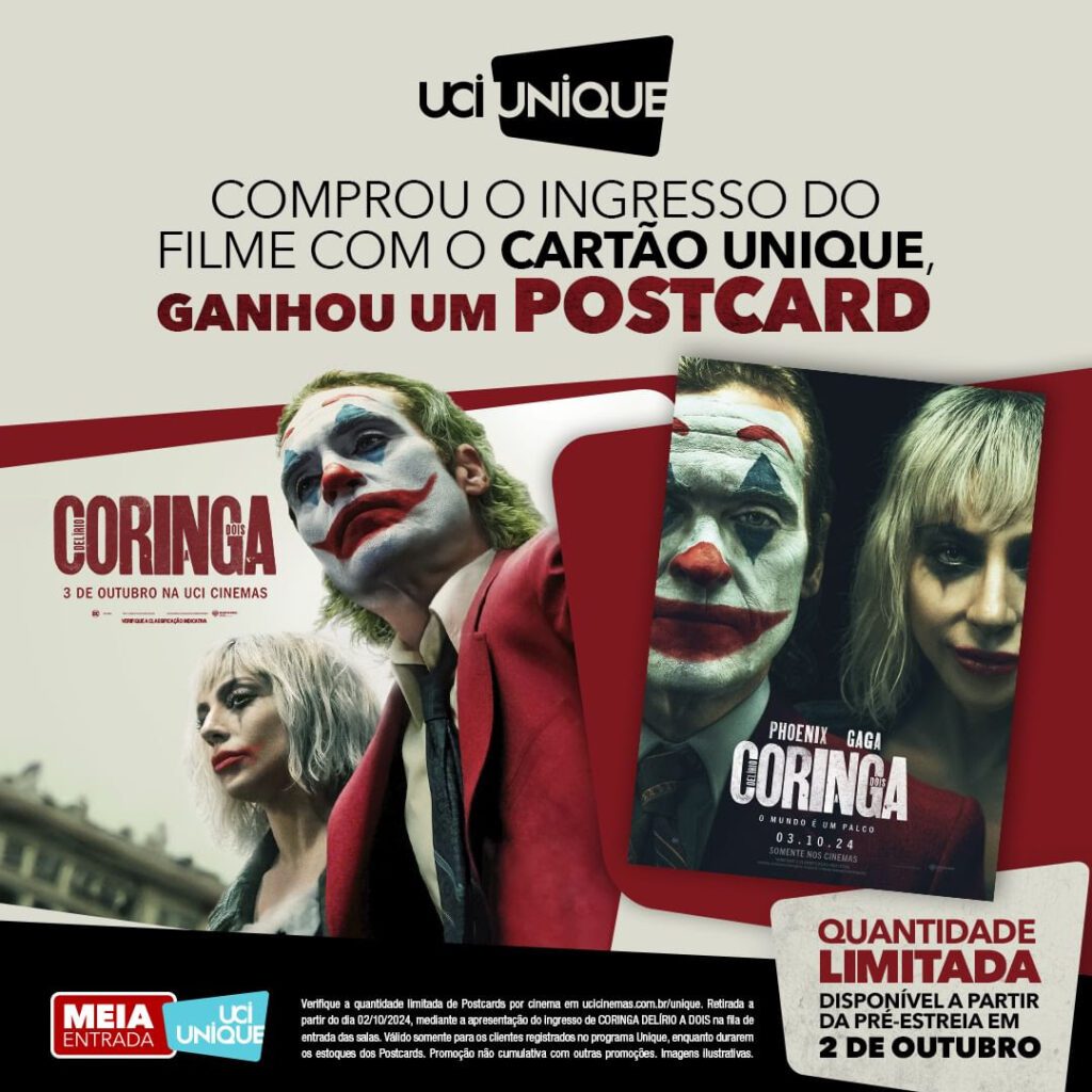 Postercard do UCI Cinemas | Crédito: Divulgação