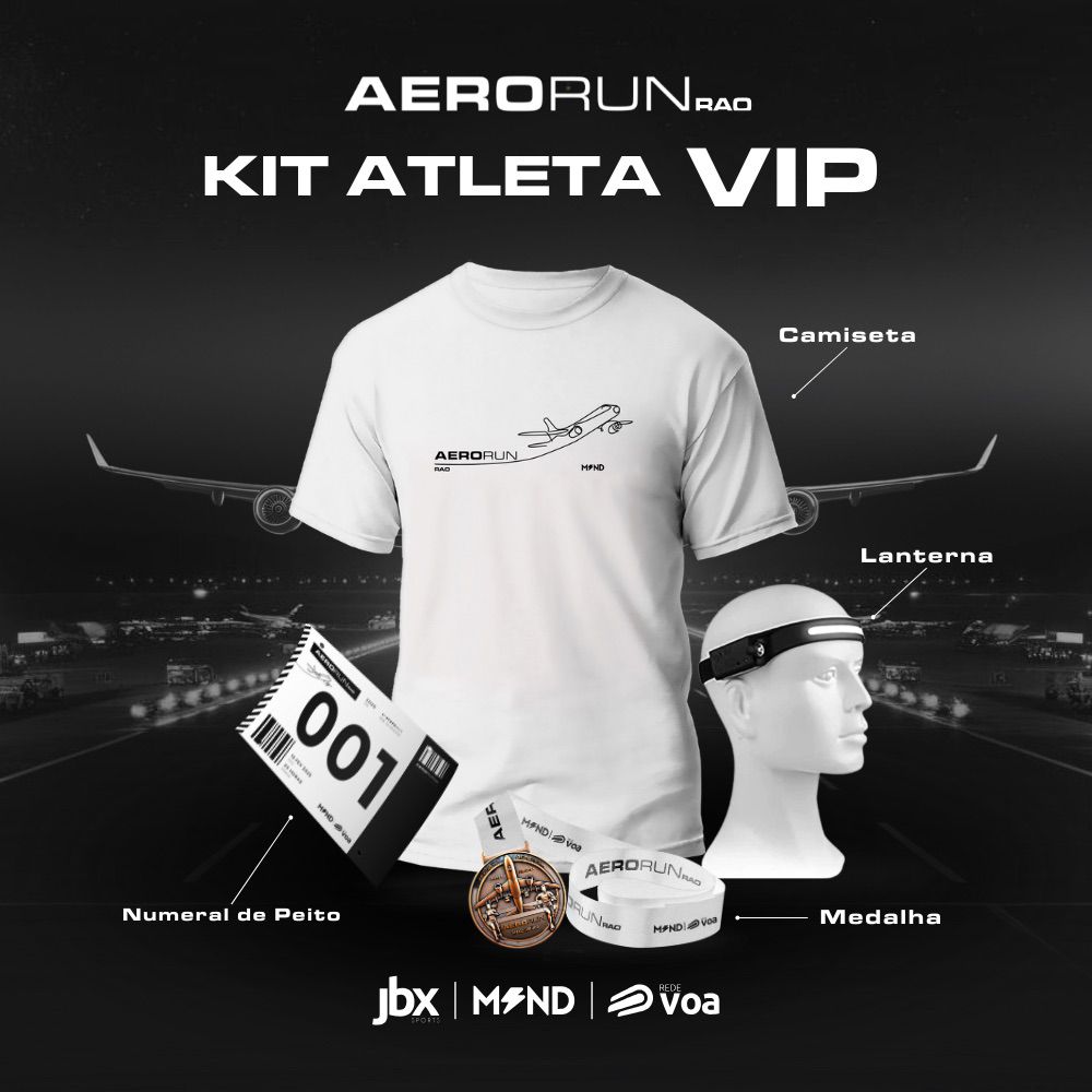 Imagem do kit da AERO RUN 2025