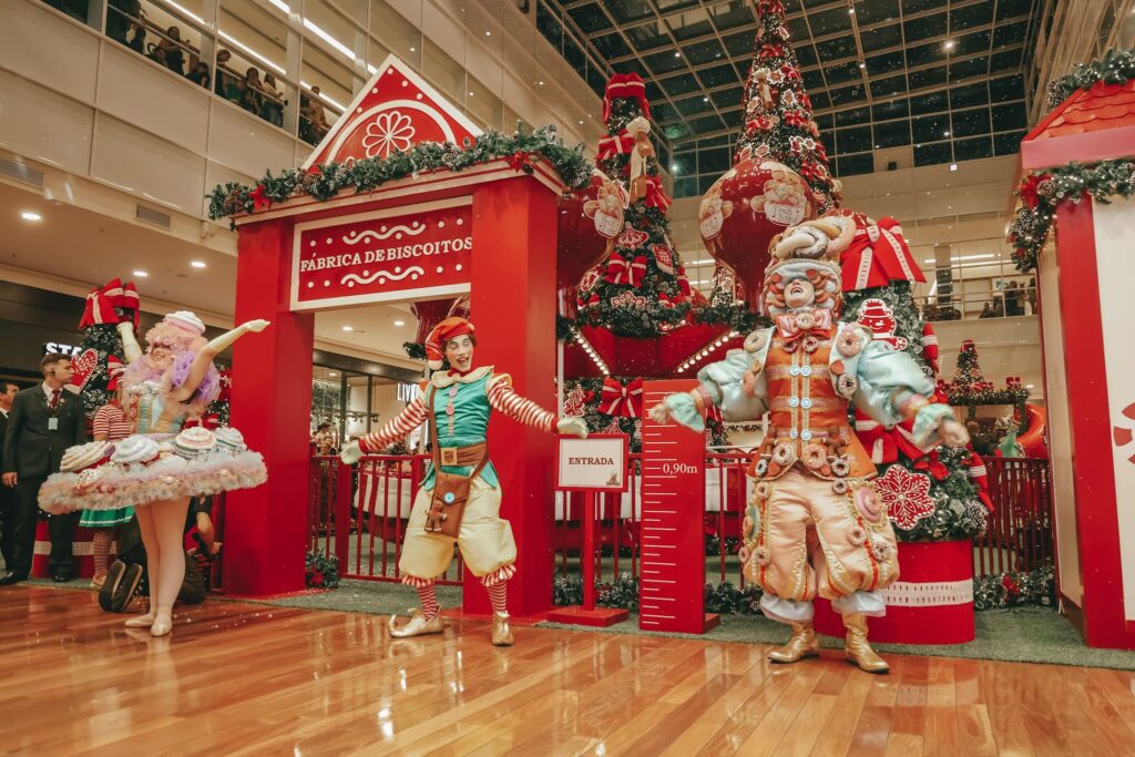 Clima de Natal no RibeirãoShopping | Crédito: Divulgação